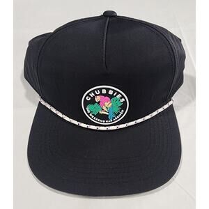 Chubbies ~ The Weekend Has Arrived Black Hat with Front Rope Trim & Snap Back